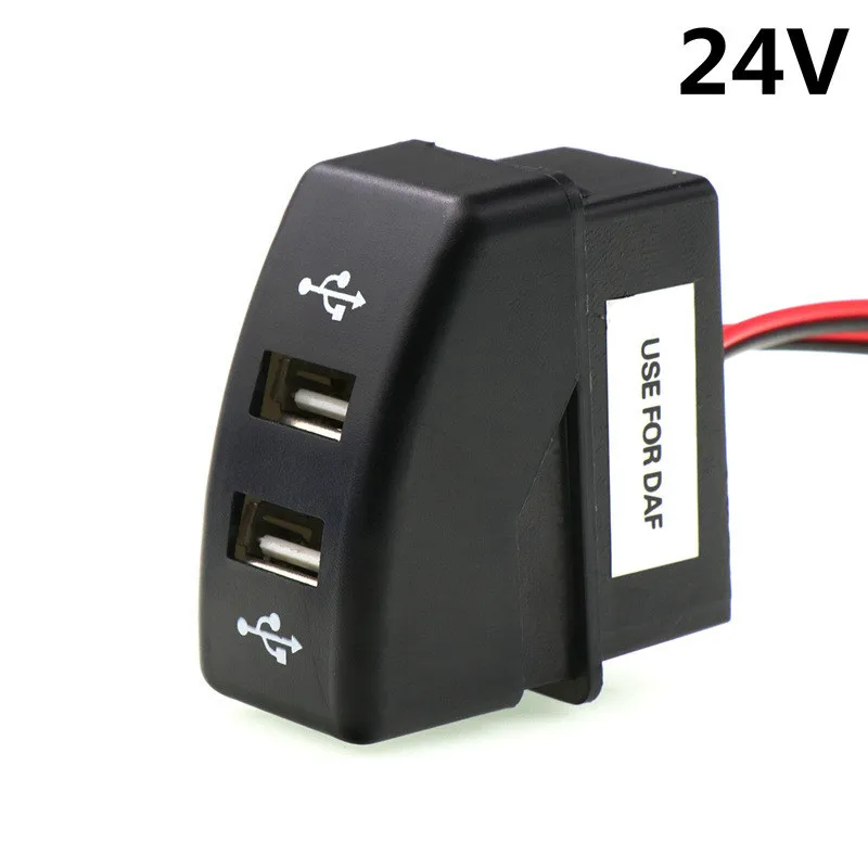 Dual USB Car Charger 5V 2.1A/2.1A Dual USB Power Socket for iphone Smart phone Use for DAF 95 XF, XF 106 105 95, CF
Dual USB Car Charger 5V 2.1A/2.1A Dual USB Power Socket for iphone Smart phone Use for DAF 95 XF, XF 106 105 95, CF