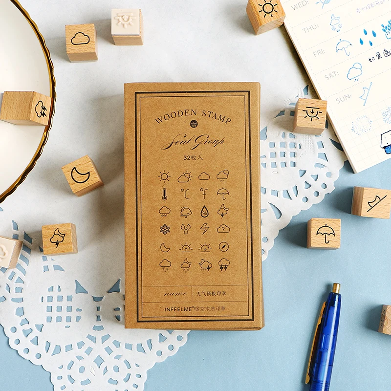 XINAHER 32pcs/set Vintage weather stamp DIY wooden rubber stamps for scrapbooking stationery scrapbooking standard stamp
XINAHER 32pcs/set Vintage weather stamp DIY wooden rubber stamps for scrapbooking stationery scrapbooking standard stamp