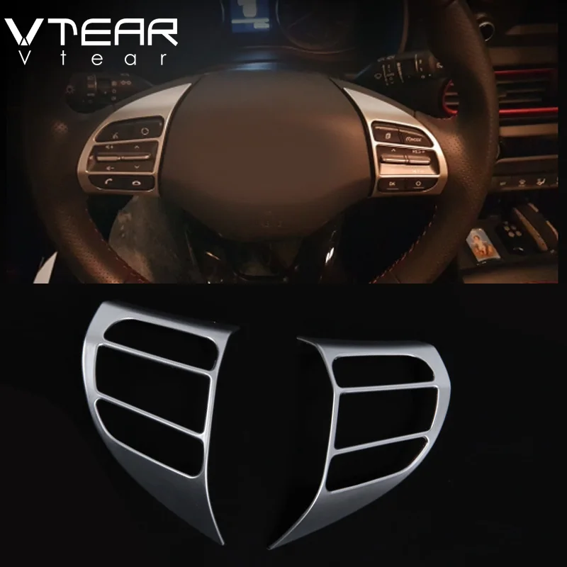 Vtear For Hyundai Kona Kauai Encino 2018 Steering wheel Panel Button Cover Trim Matte ABS Chrome Interior decoration Accessories
Vtear For Hyundai Kona Kauai Encino 2018 Steering wheel Panel Button Cover Trim Matte ABS Chrome Interior decoration Accessories