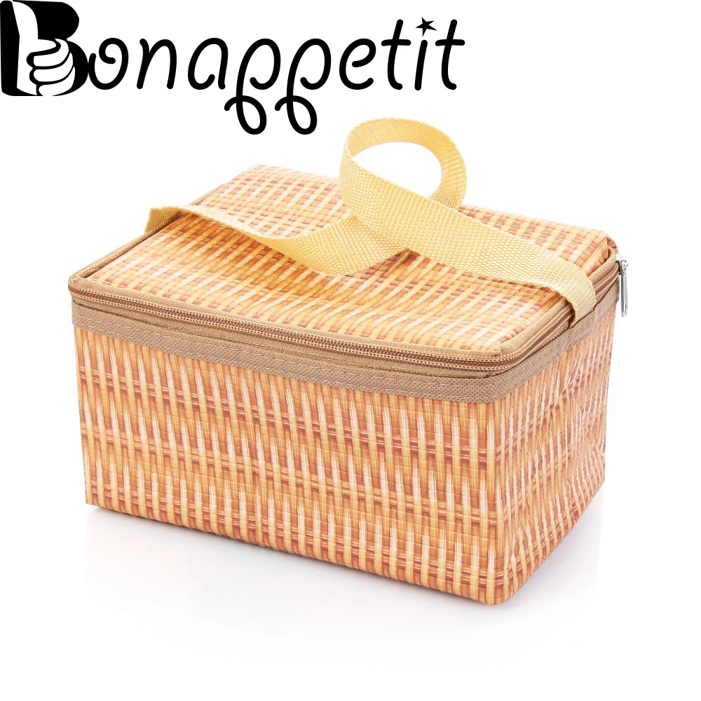 1PC Portable Pouch Food Storage Waterproof Imitation Rattan Container Thermal Insulation Cooler Lunch Bag
1PC Portable Pouch Food Storage Waterproof Imitation Rattan Container Thermal Insulation Cooler Lunch Bag