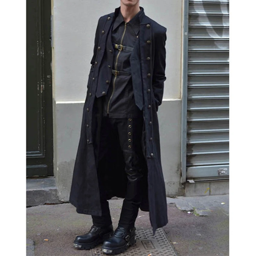 Men's Medieval Solid Color Long-sleeved Coat Button Men's Swallowtail Jacket Retro Long Cross-strap Top Halloween Cos Clothes
Men's Medieval Solid Color Long-sleeved Coat Button Men's Swallowtail Jacket Retro Long Cross-strap Top Halloween Cos Clothes