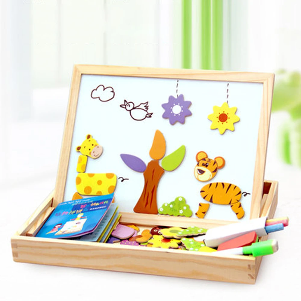 100+Pcs Wooden Toys Magnetic Puzzle Children 3D Puzzle Figure/Animals/ Vehicle /Circus Drawing Board 5 Styles Learning Wood Toys
100+Pcs Wooden Toys Magnetic Puzzle Children 3D Puzzle Figure/Animals/ Vehicle /Circus Drawing Board 5 Styles Learning Wood Toys