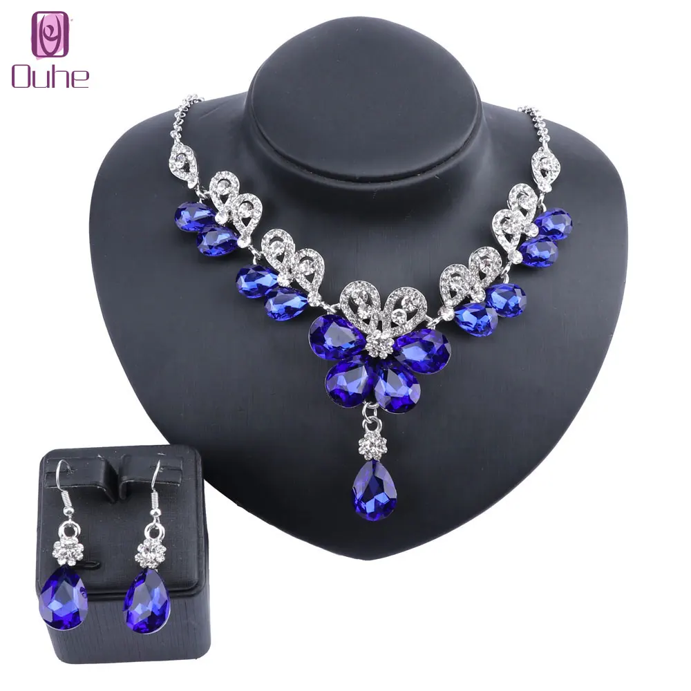Fashion Crystal Glass Indian Necklace Earring Jewelry Sets for Women Brides Bridal Wedding Party Costume Jewellery
Fashion Crystal Glass Indian Necklace Earring Jewelry Sets for Women Brides Bridal Wedding Party Costume Jewellery