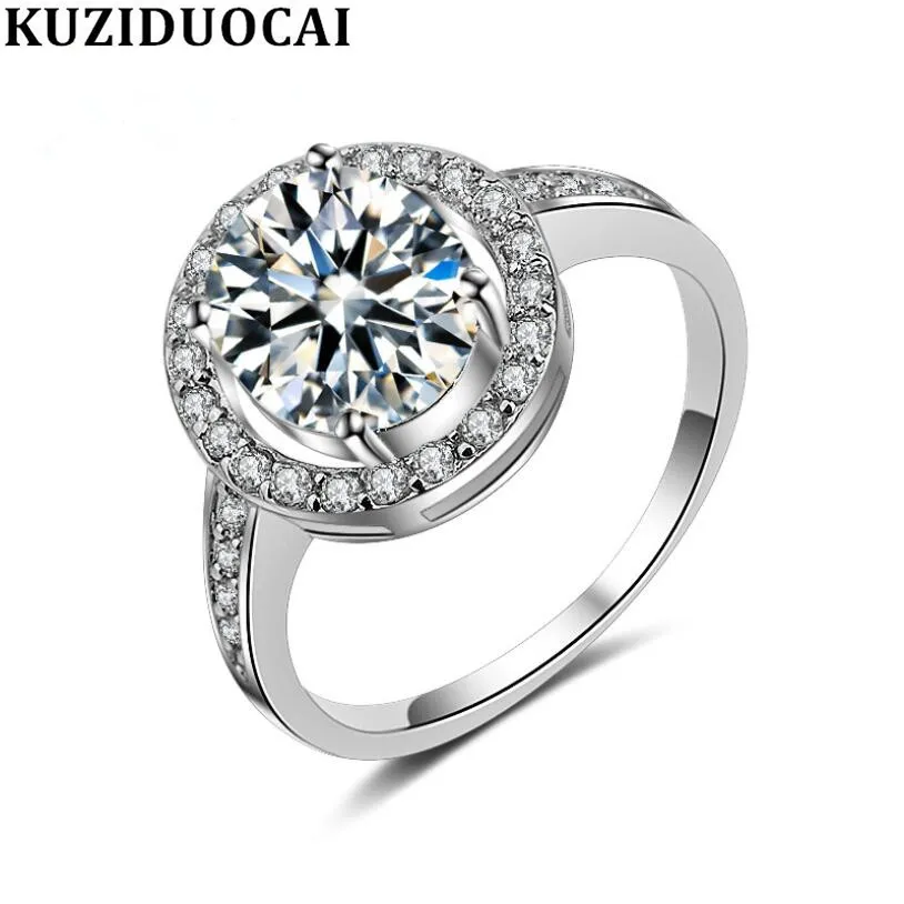 Kuziduocai New Fashion Jewelry Zircon Stainless Steel Round Wedding Bride Party Rings For Women Girls Gifts Anillos Bague R-822
Kuziduocai New Fashion Jewelry Zircon Stainless Steel Round Wedding Bride Party Rings For Women Girls Gifts Anillos Bague R-822