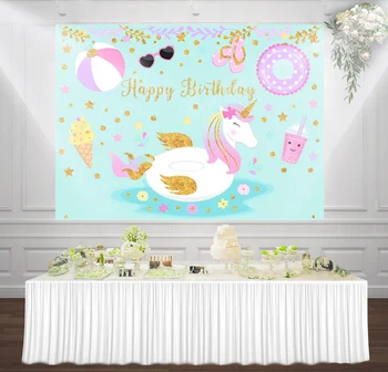 HUAYI Turquoise blue photophone background unicorn Swimming pool party birthday backdrop banner summer holiday photocall w-1817
HUAYI Turquoise blue photophone background unicorn Swimming pool party birthday backdrop banner summer holiday photocall w-1817