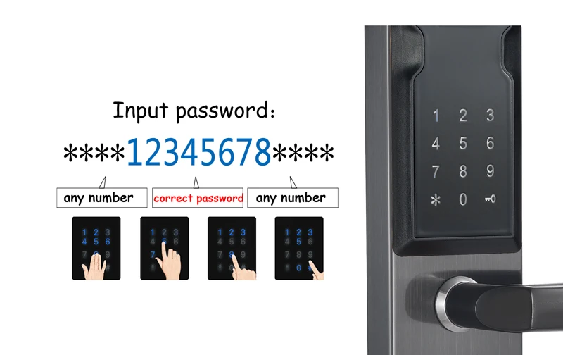 Electronic Biometric Fingerprint Door Lock For Home Security With RFID Card Reader 304 Stainless Steel