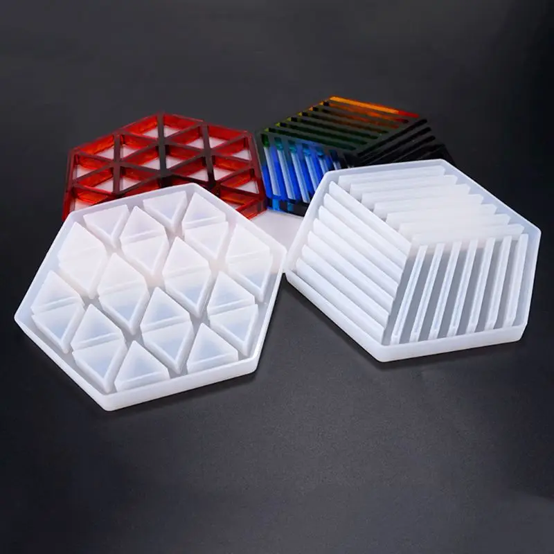 Handmade Resin Epoxy Geometry Silicone Mold DIY Insulation Hollow Striped Triangle Modeling Hexagon Coaster
Handmade Resin Epoxy Geometry Silicone Mold DIY Insulation Hollow Striped Triangle Modeling Hexagon Coaster