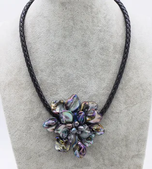 freshwater pearl black shell baroque flower necklace 18inch FPPJ wholesale beads nature
freshwater pearl black shell baroque flower necklace 18inch FPPJ wholesale beads nature