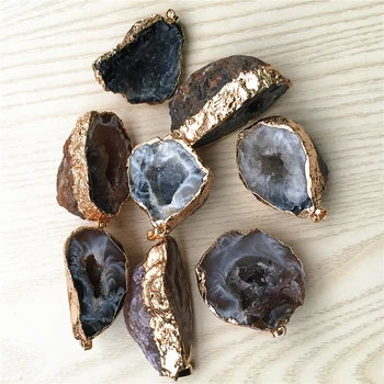 Gazelle Natural Stone Brazilian Electroplated Gold Color Edged Slice Open Agates Geode Drusy Druzys Pendants&Necklace Wholesale
Gazelle Natural Stone Brazilian Electroplated Gold Color Edged Slice Open Agates Geode Drusy Druzys Pendants&Necklace Wholesale