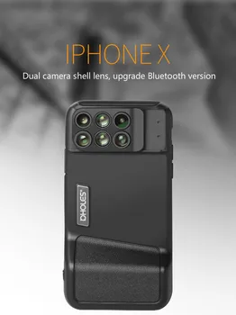 Bluetooth Phone Lens Wide-angle Macro Fisheye Telephoto Focal Length Portrait Blur Lens with Phone Cover For iPhone X
Bluetooth Phone Lens Wide-angle Macro Fisheye Telephoto Focal Length Portrait Blur Lens with Phone Cover For iPhone X