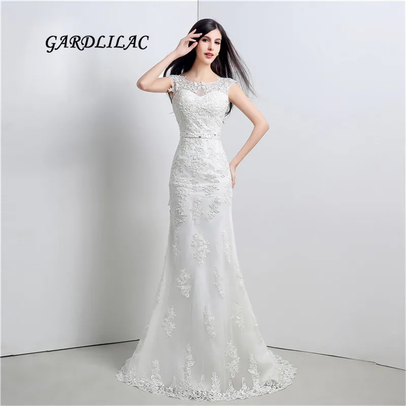 New Stock White Plus Size Mermaid Lace Wedding Dresses 2017 Sexy Wedding Party Dress with Belt Vestido de noiva Long Prom Gown
New Stock White Plus Size Mermaid Lace Wedding Dresses 2017 Sexy Wedding Party Dress with Belt Vestido de noiva Long Prom Gown