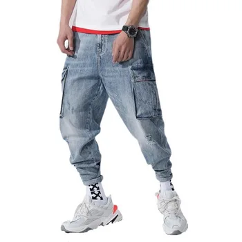Men Jeans Ankle-Length Denim Pant Spring Jeans Men's Loose Large Size Harem Pants Vintage Wash Multi-pocket Workwear Jeans
Men Jeans Ankle-Length Denim Pant Spring Jeans Men's Loose Large Size Harem Pants Vintage Wash Multi-pocket Workwear Jeans