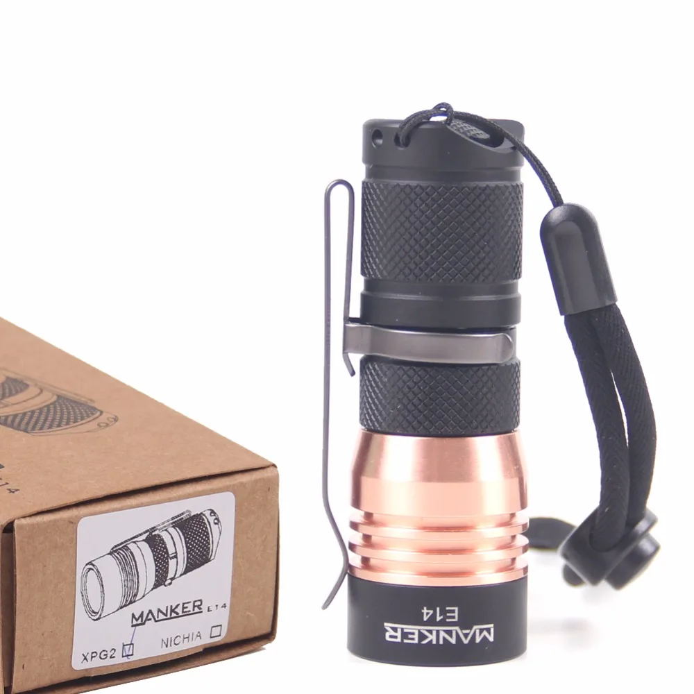 Manker E14 1600 lumens 4x Cree XP-G3 LED Flashlight Powerful Pocket 18350 / 16340 Torch With Stainless Steel Clip
Manker E14 1600 lumens 4x Cree XP-G3 LED Flashlight Powerful Pocket 18350 / 16340 Torch With Stainless Steel Clip