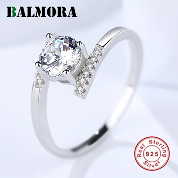 BALMORA 100% 925 Sterling Silver Fashion Crystal Finger Rings for Women Lover Wedding Engagement Jewelry Girlfriend Gift JDR163
BALMORA 100% 925 Sterling Silver Fashion Crystal Finger Rings for Women Lover Wedding Engagement Jewelry Girlfriend Gift JDR163