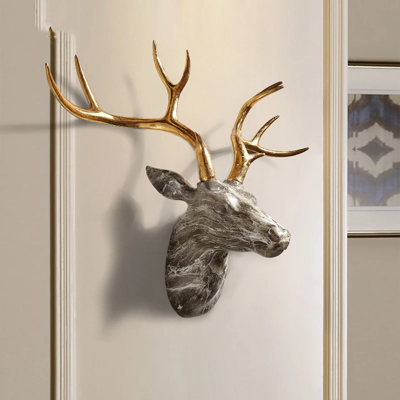 Resin White Gray Marble Texture Moose Head Wall Decoration Hanging Wall Animal Head Resin Wall Ornaments Home Accessories
Resin White Gray Marble Texture Moose Head Wall Decoration Hanging Wall Animal Head Resin Wall Ornaments Home Accessories