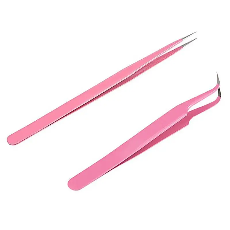 Women Girl Stainless Steel Eyelash Extension Straight Curved Head Tweezer Sweet Candy Pink Color Nipper Pointed Clip Beauty Tool
Women Girl Stainless Steel Eyelash Extension Straight Curved Head Tweezer Sweet Candy Pink Color Nipper Pointed Clip Beauty Tool