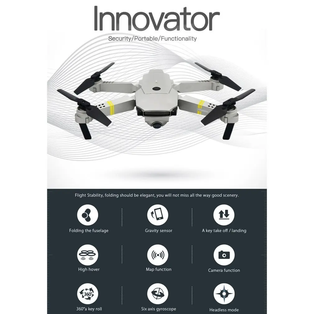 GD88 Foldable RC Selfie Drone Quadcopter Aircraft UAV with 720P Wide Angle HD WIFI FPV Camera Altitude Hold 3 Batteries
GD88 Foldable RC Selfie Drone Quadcopter Aircraft UAV with 720P Wide Angle HD WIFI FPV Camera Altitude Hold 3 Batteries