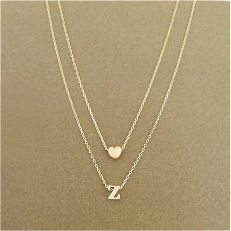 10pcs_New Fashion Tiny Dainty Heart Initial Double layer Necklace Personalized Initial Necklace Name Jewelry girlfriend gift
10pcs_New Fashion Tiny Dainty Heart Initial Double layer Necklace Personalized Initial Necklace Name Jewelry girlfriend gift