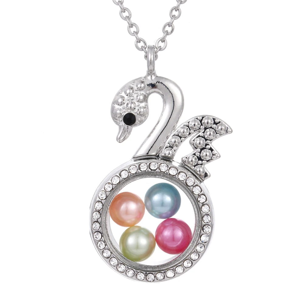 Silver Elegant Swan Living Memory Diameter 8mm Beads Pearl Cage Glass Magnetic Floating Locket Pendant Rhinestone Necklace Gift
Silver Elegant Swan Living Memory Diameter 8mm Beads Pearl Cage Glass Magnetic Floating Locket Pendant Rhinestone Necklace Gift