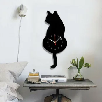 New Arrival Acrylic Cute Cartoon Cat Wall Clock Watch Way Tail Mobile Home Decoration US 2 Colour White Black
New Arrival Acrylic Cute Cartoon Cat Wall Clock Watch Way Tail Mobile Home Decoration US 2 Colour White Black