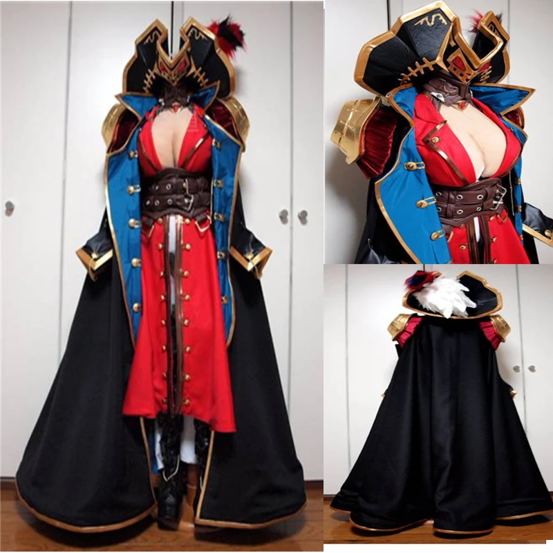 High Quality Full set Fate Extra Francis Drake Coat Cosplay Costume Custom Made any size includes hat
High Quality Full set Fate Extra Francis Drake Coat Cosplay Costume Custom Made any size includes hat