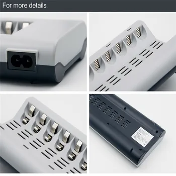 Rechargeable Battery EU Plug High Quality 8 Slots Socket strip Battery Charger Power Saving AA/AAA Ni-MH / Ni-Cd Batteries
Rechargeable Battery EU Plug High Quality 8 Slots Socket strip Battery Charger Power Saving AA/AAA Ni-MH / Ni-Cd Batteries