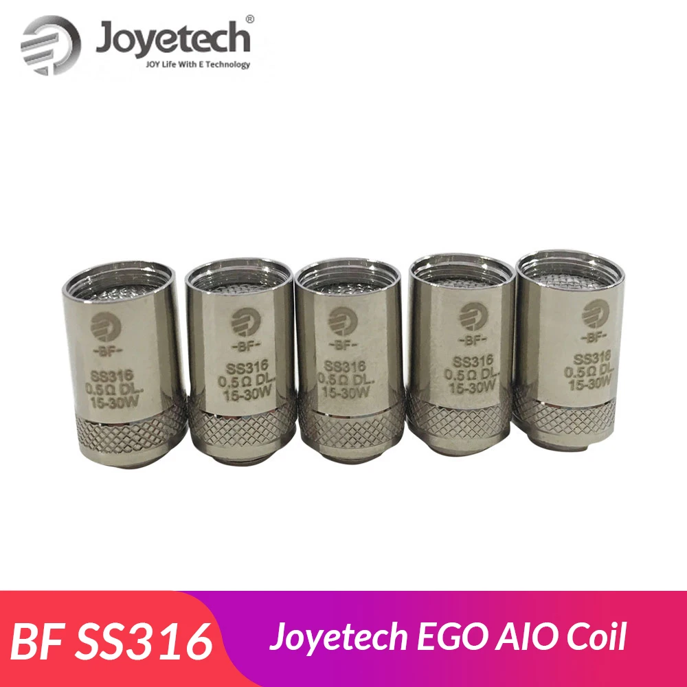 Original Joyetech EGO AIO Coil BF SS316 Atomizer Head 0.5ohm/0.6 ohm/1.0ohm Replacement for CUBIS/EGO AIO/Cuboid Mini Atomizer
Original Joyetech EGO AIO Coil BF SS316 Atomizer Head 0.5ohm/0.6 ohm/1.0ohm Replacement for CUBIS/EGO AIO/Cuboid Mini Atomizer