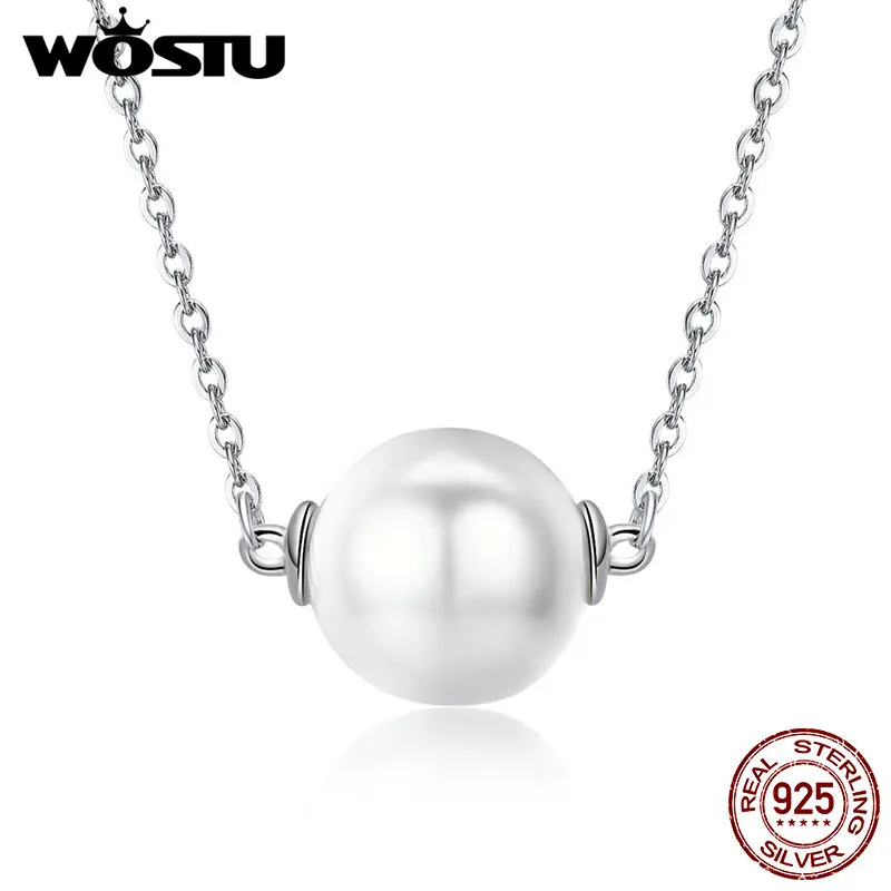 WOSTU Hot Sale Genuine 925 Sterling Silver Round Freshwater Pearl Dangle Pendants Necklace for Women Wedding Jewelry Gift CQN289
WOSTU Hot Sale Genuine 925 Sterling Silver Round Freshwater Pearl Dangle Pendants Necklace for Women Wedding Jewelry Gift CQN289