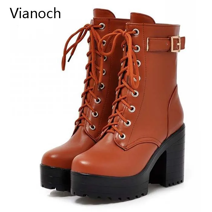 Vianoch Fashion New Womens Boots Mid Calf Platform Pumps Lace Up High Heels Shoes Size 40 41 42 43 wo180894 
Vianoch Fashion New Womens Boots Mid Calf Platform Pumps Lace Up High Heels Shoes Size 40 41 42 43 wo180894