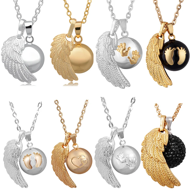 Eudora Angel Caller Necklace Fashion Pregnancy Jewelry Copper Metal Chime Bola With angel wing pendant FN14-MIX
Eudora Angel Caller Necklace Fashion Pregnancy Jewelry Copper Metal Chime Bola With angel wing pendant FN14-MIX