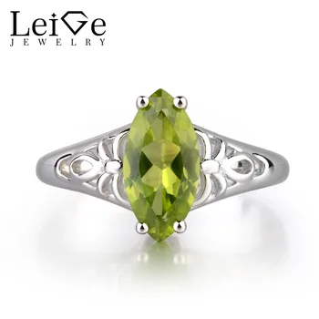 Leige Jewelry Genuine Peridot Green Color Gemstone Marquise Shape Solitaire Ring For Girl Wedding Bands August Birthstone Gifts
Leige Jewelry Genuine Peridot Green Color Gemstone Marquise Shape Solitaire Ring For Girl Wedding Bands August Birthstone Gifts