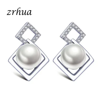 ZRHUA Elegant Pearl Stud Earrings 925 Sterling-Silver-Jewelry for Women Girls Newest Unique design Geometric Brincos Wholesale
ZRHUA Elegant Pearl Stud Earrings 925 Sterling-Silver-Jewelry for Women Girls Newest Unique design Geometric Brincos Wholesale