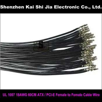 50PCS/ Lot UL1007 18AWG 60CM ATX / PCI-E / PSU / EPS Female to Female Crimp Terminal Pins Cable Wire - Black
50PCS/ Lot UL1007 18AWG 60CM ATX / PCI-E / PSU / EPS Female to Female Crimp Terminal Pins Cable Wire - Black