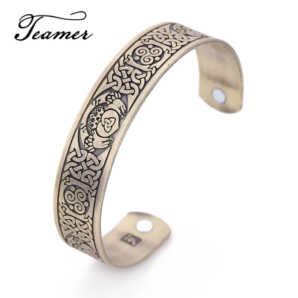 Teamer Magnetic Bangle Health Power Vintage Man Cuff Bracelets Bangle Wicca Symbol Triqueta Women Men Viking Therapy Jewelry
Teamer Magnetic Bangle Health Power Vintage Man Cuff Bracelets Bangle Wicca Symbol Triqueta Women Men Viking Therapy Jewelry