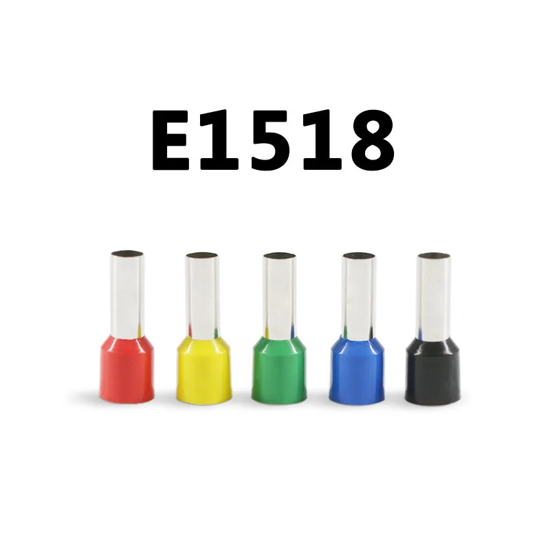 100pcs E1518 European cold end tube type terminal VE1518 pin terminal wire connecting terminal free ship 
100pcs E1518 European cold end tube type terminal VE1518 pin terminal wire connecting terminal free ship
