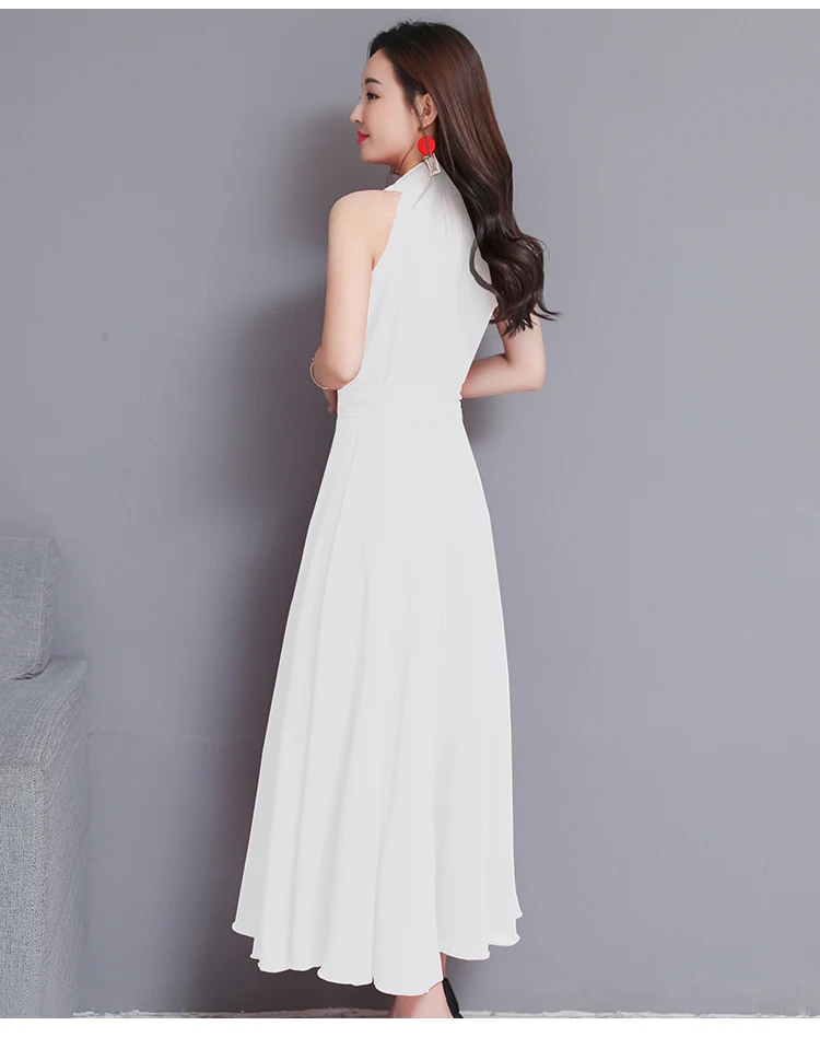 ummer Formal Dress Women Elegant Sleeveless V-neck Plus Size 2019 Women Dresses Evening Party Long Maxi Dress Chiffon Boho Robe4