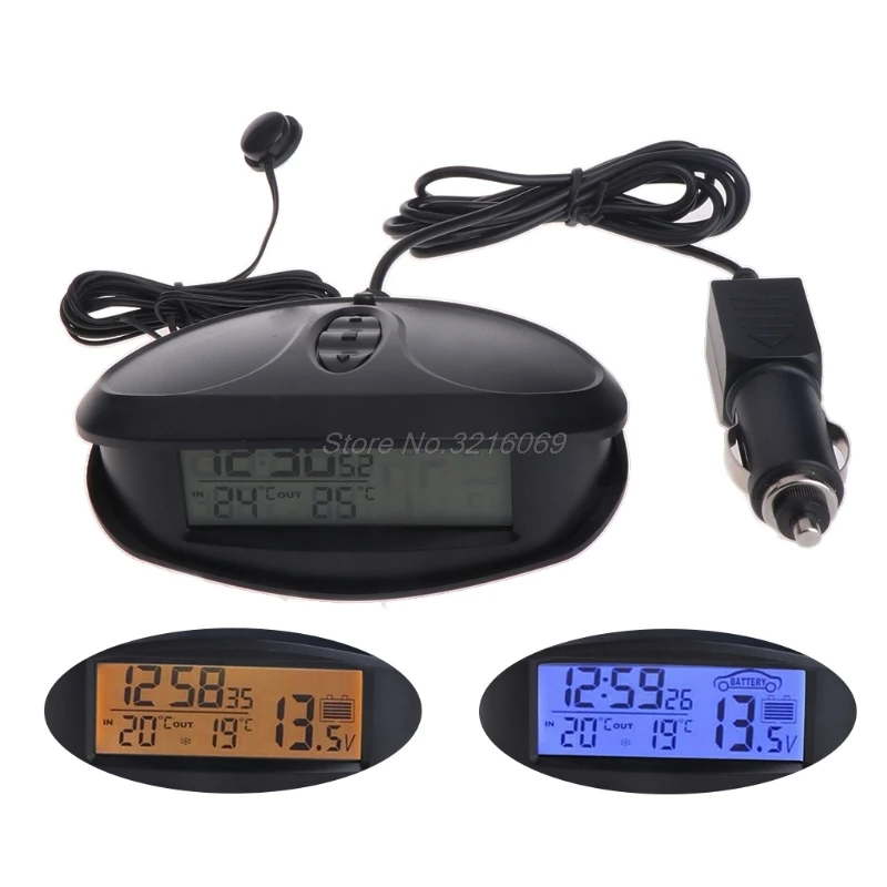 Digital Car Thermometer Luminous LED Table Clock Indoor/outdoor Thermometers Voltmeter Time AlarmBlue Orange Backlight EC98
Digital Car Thermometer Luminous LED Table Clock Indoor/outdoor Thermometers Voltmeter Time AlarmBlue Orange Backlight EC98