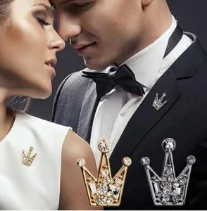 Men's Fashion Brooches Mini Crown Gold Silver Unisex Shirts Accessory Elegant Wearing
Men's Fashion Brooches Mini Crown Gold Silver Unisex Shirts Accessory Elegant Wearing