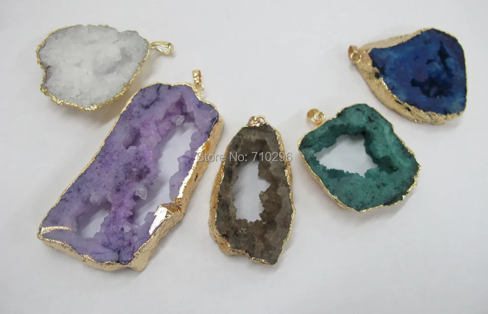 Wholesale 10pcs/lot Mixed Geode Quartz Drusy Pendant Natural Stone Quartz Drusy Necklace Jewelry
Wholesale 10pcs/lot Mixed Geode Quartz Drusy Pendant Natural Stone Quartz Drusy Necklace Jewelry
