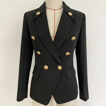 New autumn and winter of 2019 with collar button decoration classic metal lion head button double row button small suit
New autumn and winter of 2019 with collar button decoration classic metal lion head button double row button small suit