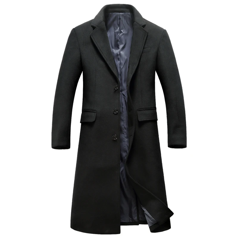 2020 Wholesale Extra Long Wool Trench Coat Men 2017 Winter Jacket Men