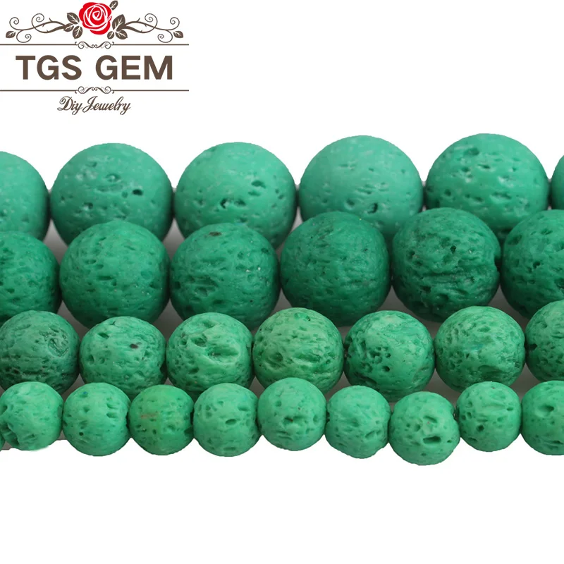 Natural Stone Beads Green Lava Dyed Volcanic Stone Round Ball Beads DIY Necklace Bracelet Earring Jewelry Making 6 8 10 12mm
Natural Stone Beads Green Lava Dyed Volcanic Stone Round Ball Beads DIY Necklace Bracelet Earring Jewelry Making 6 8 10 12mm