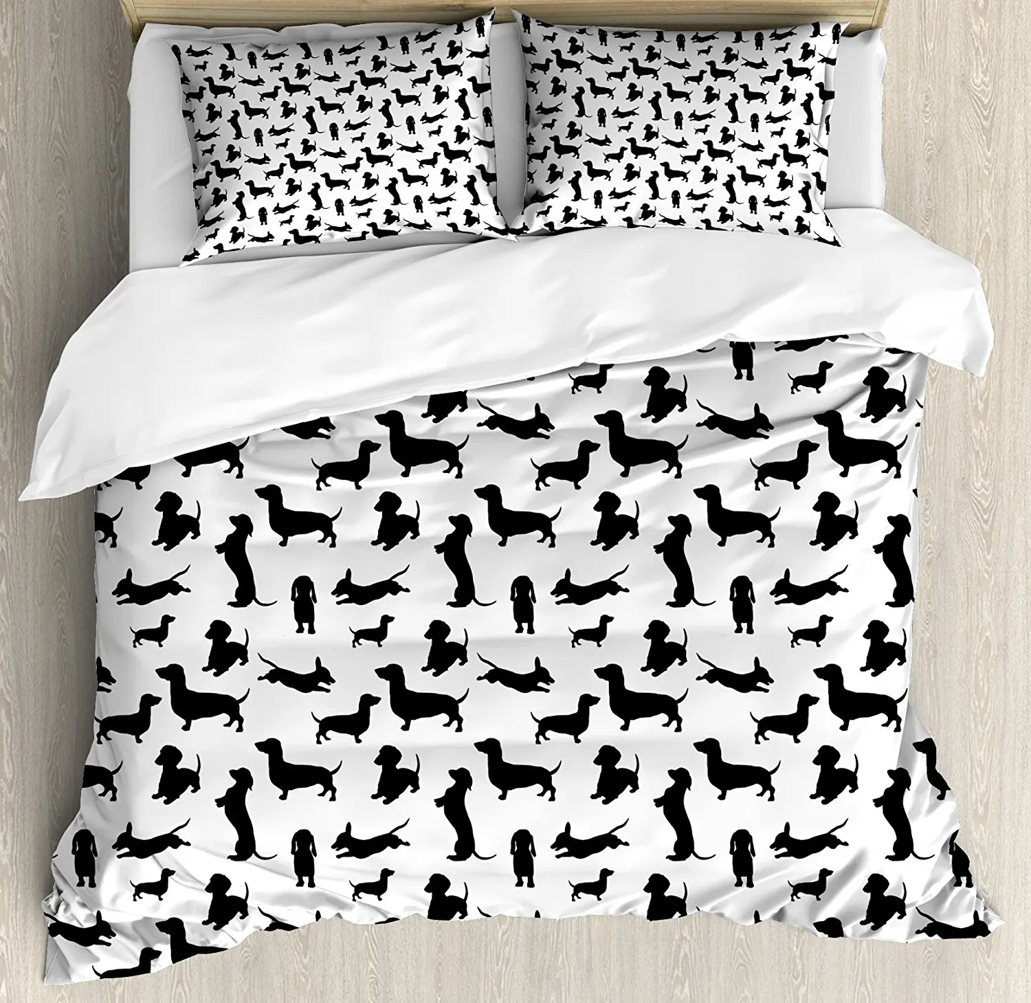 Dog Lover Duvet Cover Set Monochrome Dachshunds in Numerous Stances Active Life Pet Canine Abstract Image Decor 4pcs Bedding Set
Dog Lover Duvet Cover Set Monochrome Dachshunds in Numerous Stances Active Life Pet Canine Abstract Image Decor 4pcs Bedding Set