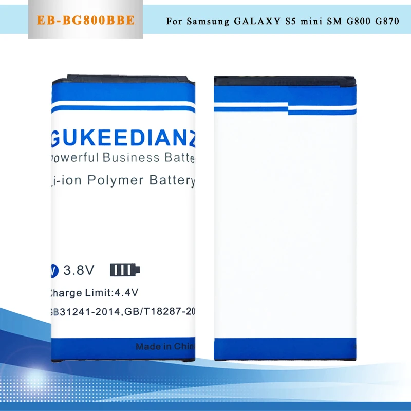 GUKEEDIANZI 100% New EB-BG800BBE 2100mAh Cell Phone Battery For Samsung GALAXY S5 mini S5mini G870 G870W G870A SM-G800F SM-G800H
GUKEEDIANZI 100% New EB-BG800BBE 2100mAh Cell Phone Battery For Samsung GALAXY S5 mini S5mini G870 G870W G870A SM-G800F SM-G800H