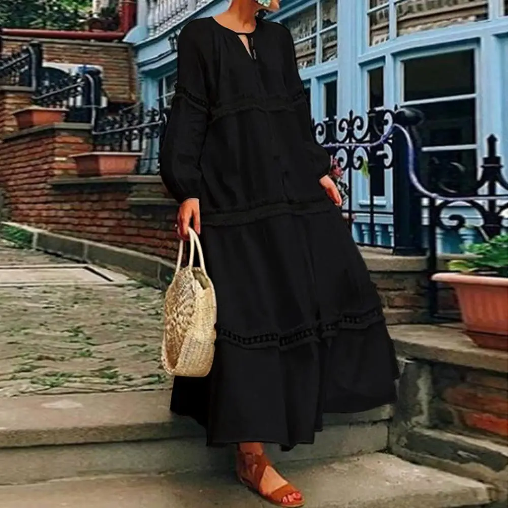 Women Dresses Plus Size Solid Lace Crochet Patchwork long Sleeve Loose Dress ladies fashion dress sukienki damskie T#
Women Dresses Plus Size Solid Lace Crochet Patchwork long Sleeve Loose Dress ladies fashion dress sukienki damskie T#