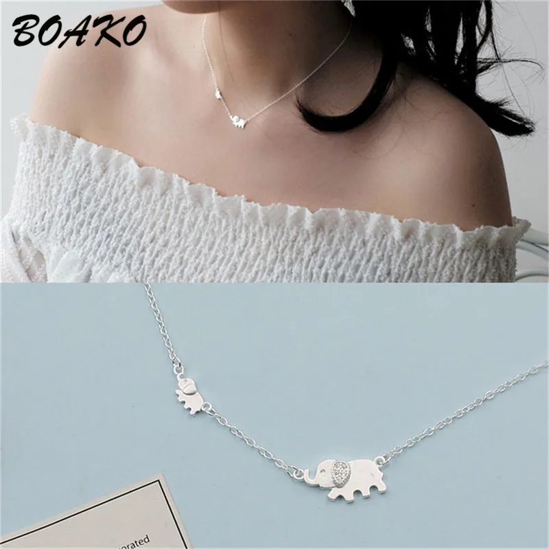 BOAKO Lucky Elephant Choker Necklace 925 Sterling Silver Necklaces & Pendants Womens Bohemian Animal Crystal Necklace Collier
BOAKO Lucky Elephant Choker Necklace 925 Sterling Silver Necklaces & Pendants Womens Bohemian Animal Crystal Necklace Collier