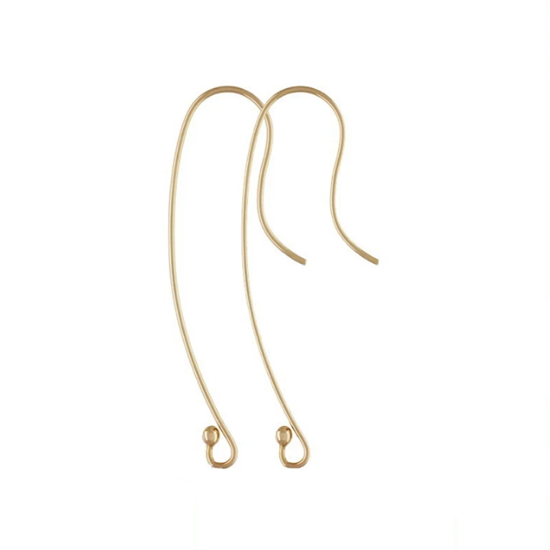 Gold filled long bead Earring Hooks for making jewelry not fade ear accessories 39*14mm 1pair
Gold filled long bead Earring Hooks for making jewelry not fade ear accessories 39*14mm 1pair