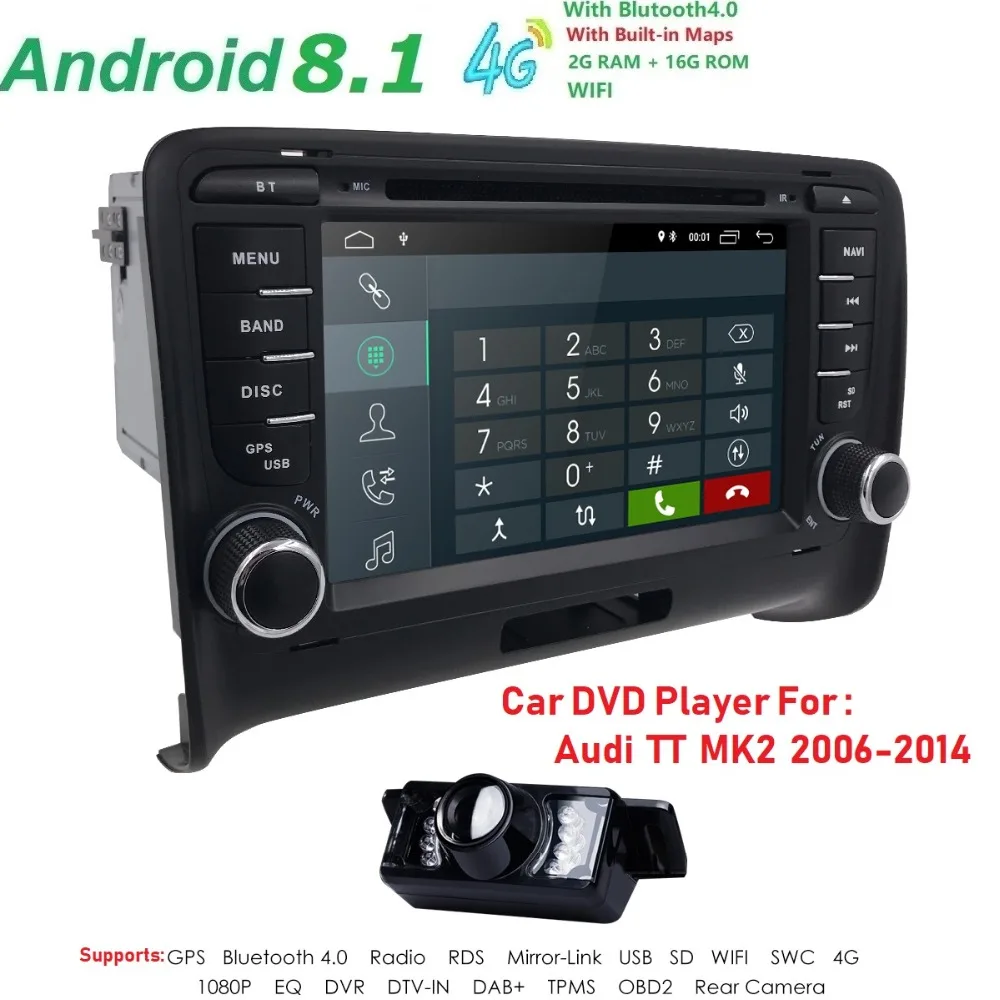 7" IPS screen Quad core 2G RAM Android 8.1 Car Dvd player for Audi TT MK2 2006-2014 USB DAB+ WIFI Free rear camera Mirror link
7" IPS screen Quad core 2G RAM Android 8.1 Car Dvd player for Audi TT MK2 2006-2014 USB DAB+ WIFI Free rear camera Mirror link
