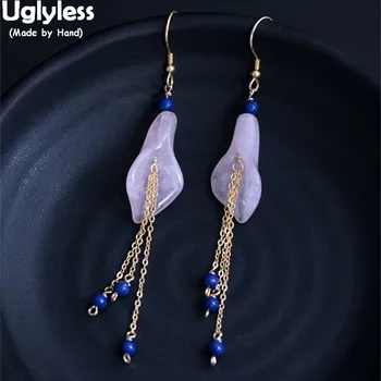 Uglyless 100% Real 925 Sterling Silver Women Ethnic Tassel Earrings for Women Calla lily Crystal Earrings Floral Brincos Lapis
Uglyless 100% Real 925 Sterling Silver Women Ethnic Tassel Earrings for Women Calla lily Crystal Earrings Floral Brincos Lapis