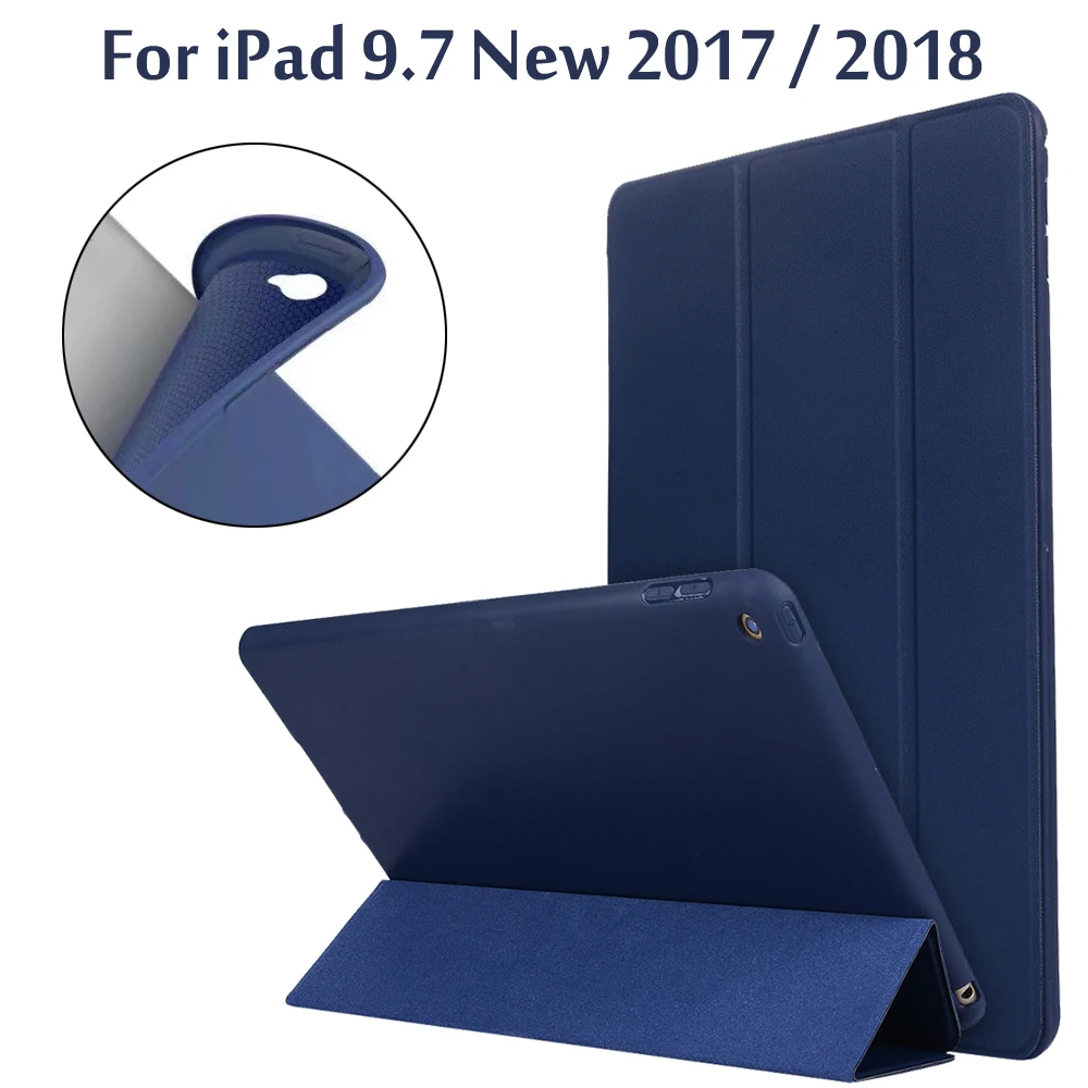 Silicone Soft Back Folio Stand with Auto Sleep/Wake Up PU Leather Smart Cover Case For iPad 9.7 2017 A1822 A1823 2018 Case +Gif
Silicone Soft Back Folio Stand with Auto Sleep/Wake Up PU Leather Smart Cover Case For iPad 9.7 2017 A1822 A1823 2018 Case +Gif